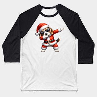 Christmas Beagle Dog Dabbing Dance Baseball T-Shirt